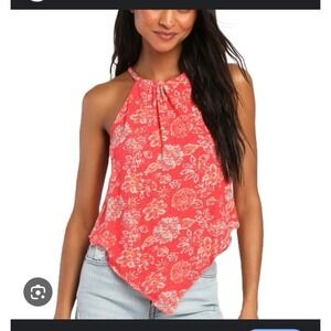 Free People Halter Tank Top Daisy Flowy Boho Size Large